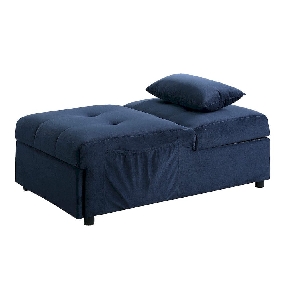 Homelegance  - Garrell Lift Top Storage Bench W/ Pull-out Bed in Dark blue - 4615-F1  view 7
