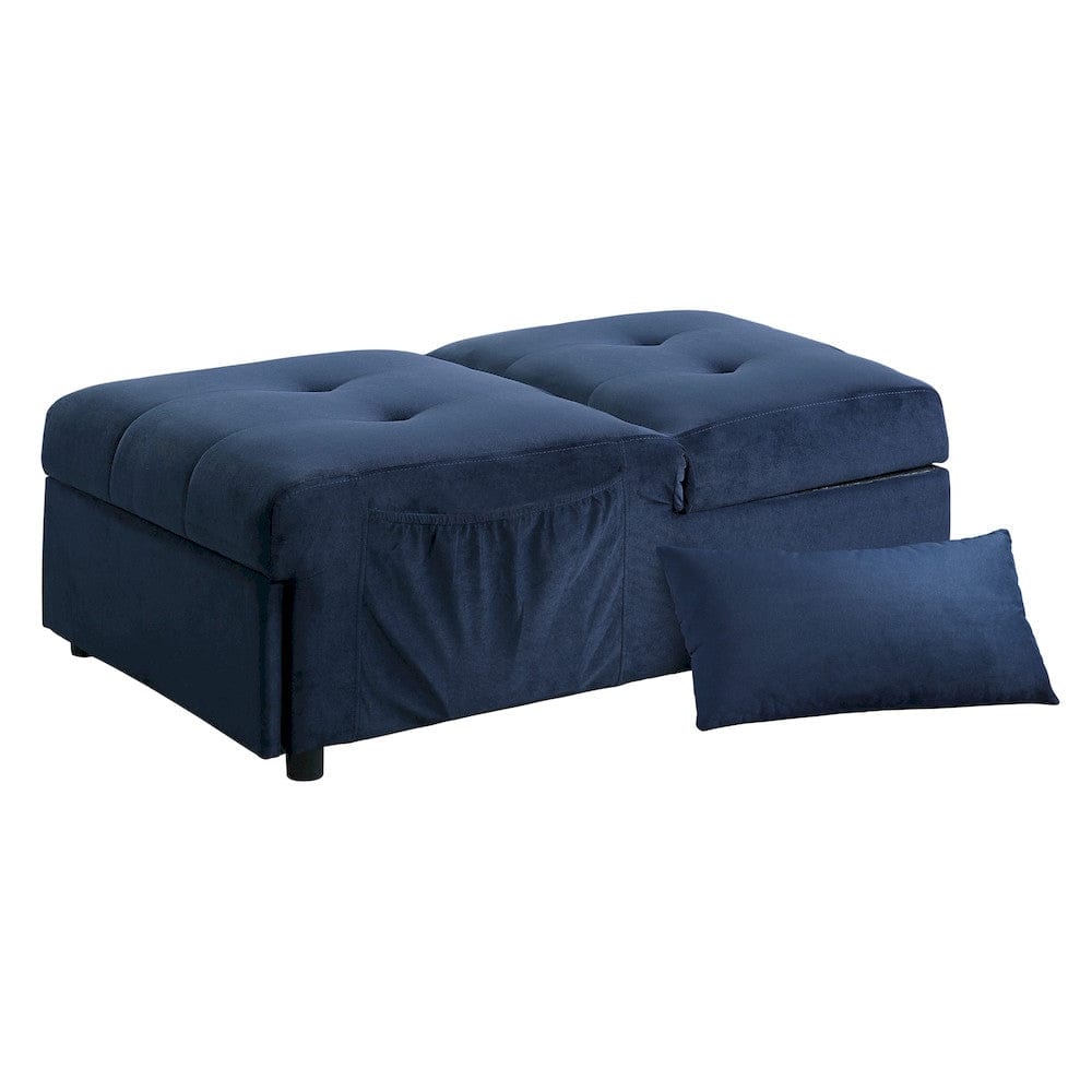 Homelegance  - Garrell Lift Top Storage Bench W/ Pull-out Bed in Dark blue - 4615-F1  view 8