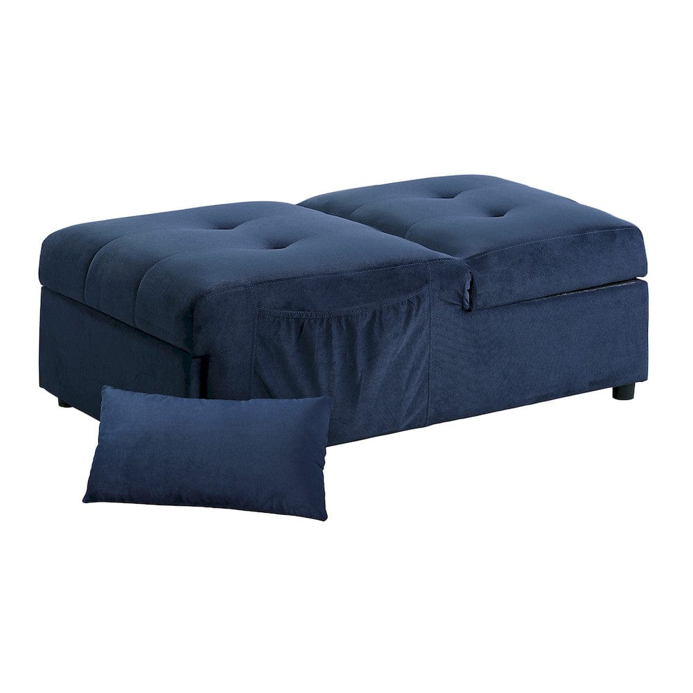 Homelegance  - Garrell Lift Top Storage Bench W/ Pull-out Bed in Dark blue - 4615-F1  view 9
