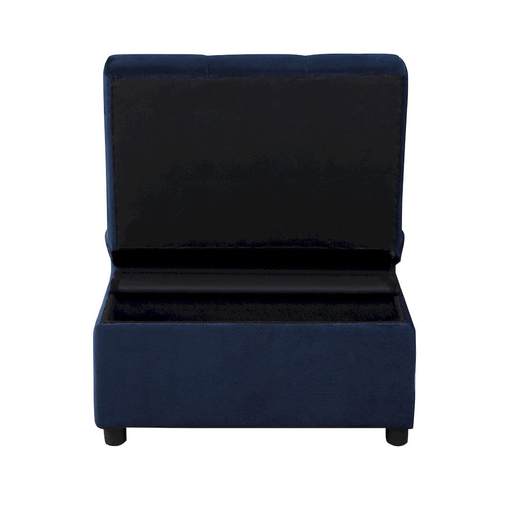 Homelegance  - Garrell Lift Top Storage Bench W/ Pull-out Bed in Dark blue - 4615-F1  view 10