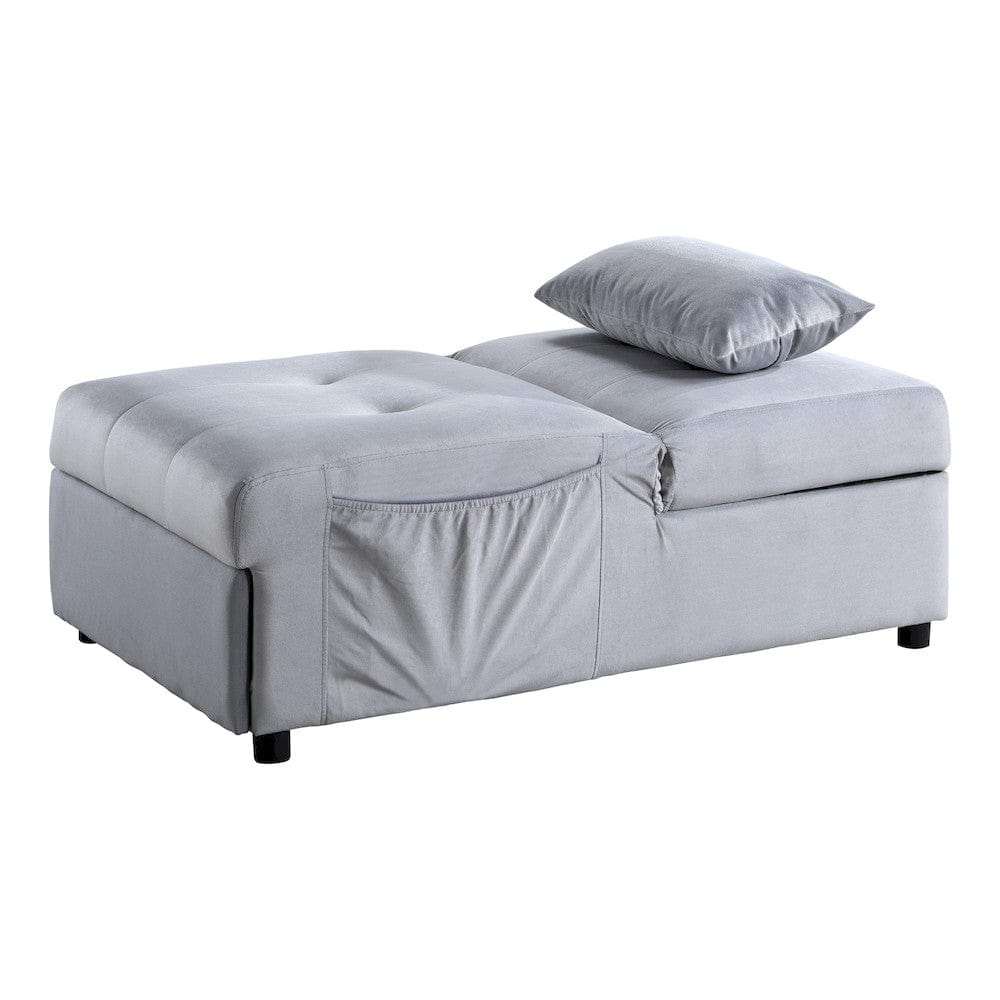 Homelegance  - Garrell Lift Top Storage Bench W/ Pull-out Bed in Gray - 4615-F3  view 3
