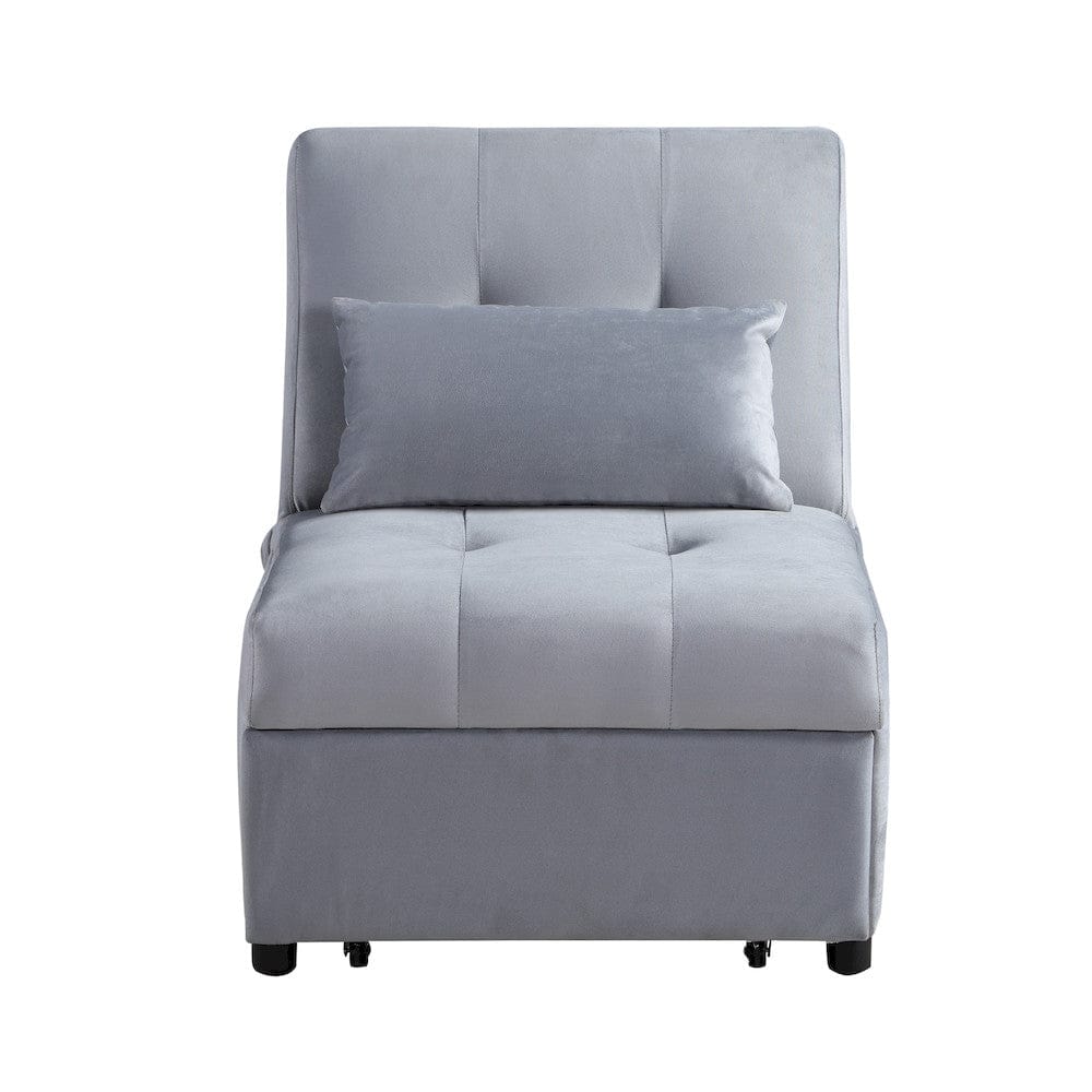 Homelegance  - Garrell Lift Top Storage Bench W/ Pull-out Bed in Gray - 4615-F3  view 4