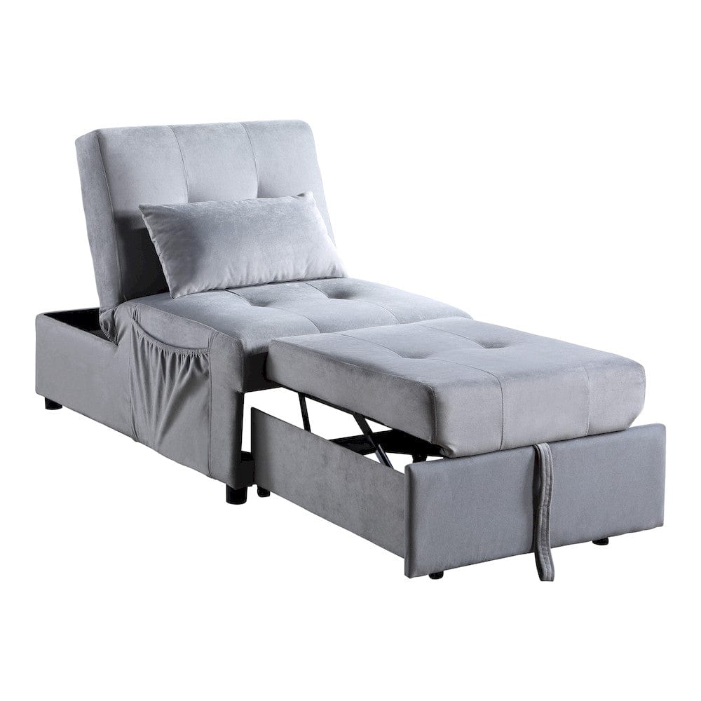 Homelegance  - Garrell Lift Top Storage Bench W/ Pull-out Bed in Gray - 4615-F3  view 9