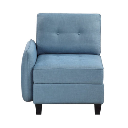 Homelegance  - Garren 5-Piece Sectional W/ Storage in Blue - 9557BUEx5SC  view 3
