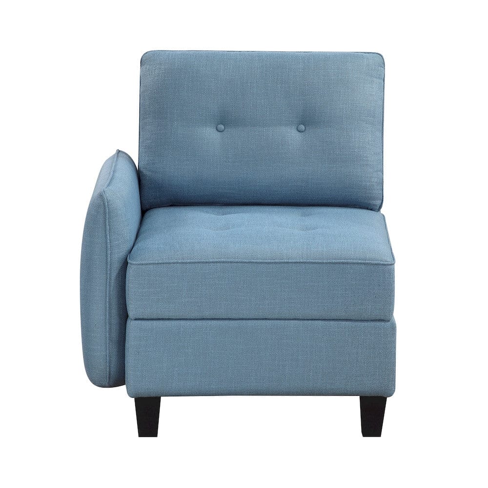 Homelegance  - Garren 6-Piece Sectional W/ Storage in Blue - 9557BUEx6SC  view 2