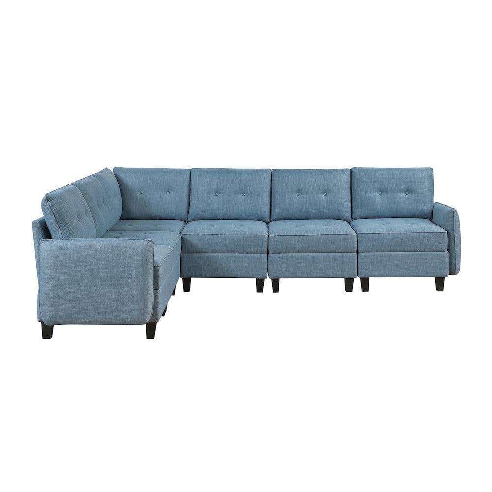 Homelegance  - Garren 6-Piece Sectional W/ Storage in Blue - 9557BUEx6SC  view 11