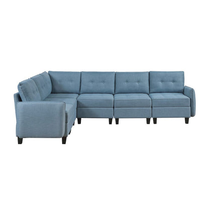 Homelegance  - Garren 6-Piece Sectional W/ Storage in Blue - 9557BUEx6SC  view 11