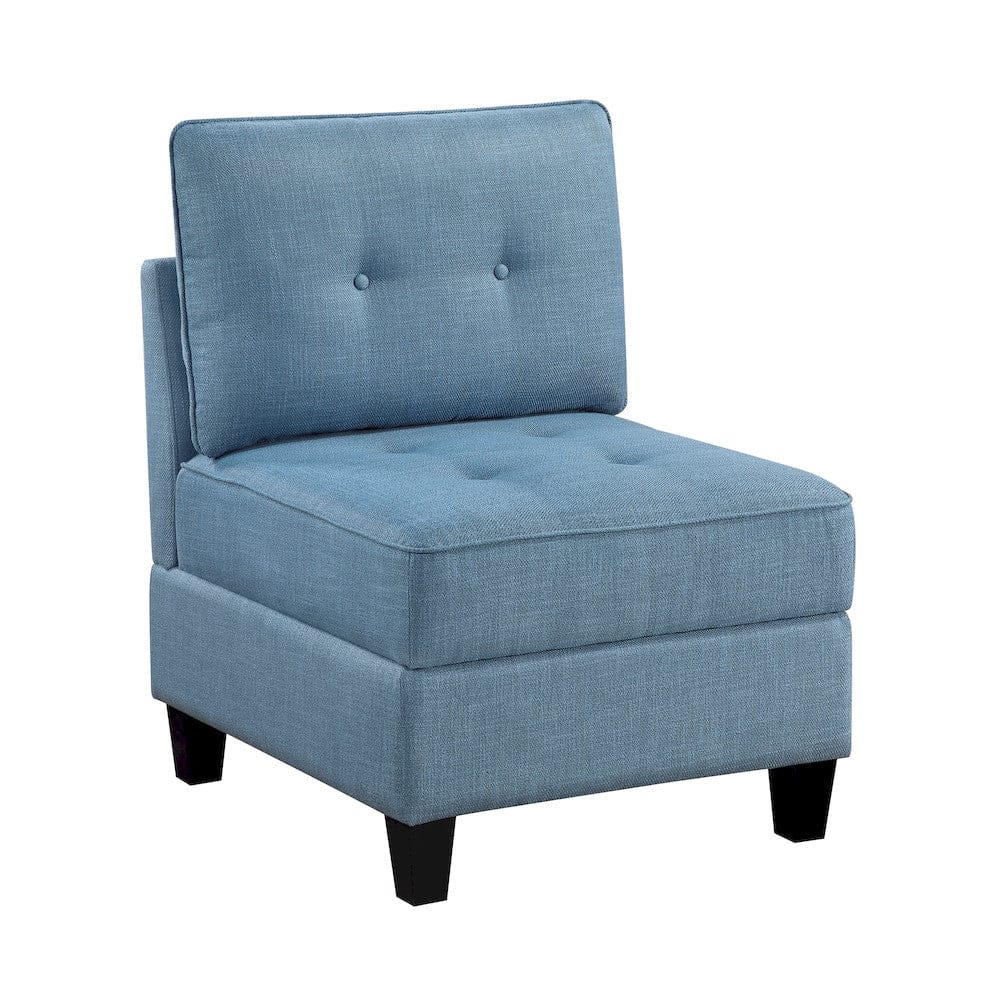 Homelegance  - Garren 7-Piece Sectional W/ Storage and Ottoman in Blue - 9557BUEx7SCOT  view 11