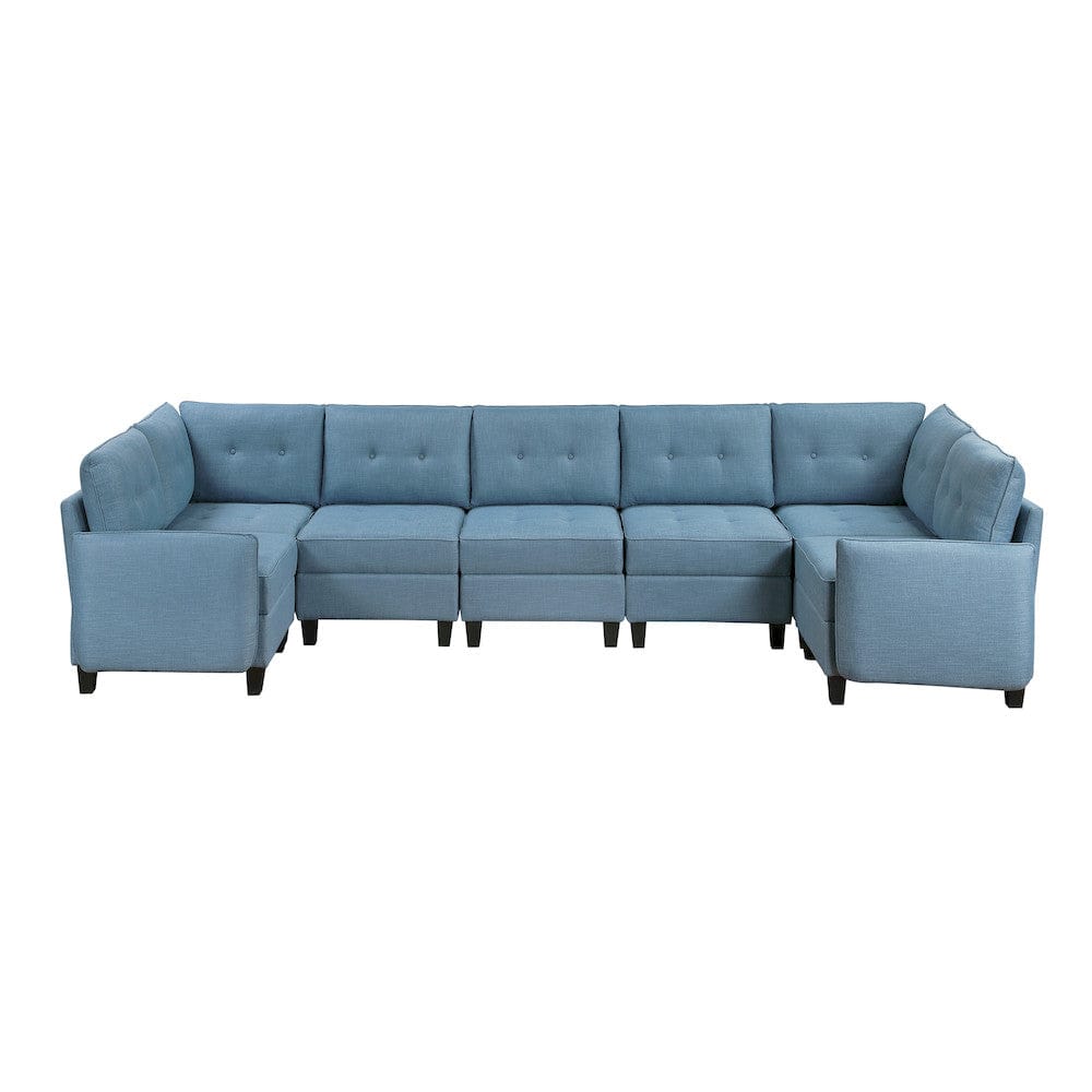 Homelegance  - Garren 7-Piece Sectional W/ Storage in Blue - 9557BUEx7SC  view 9