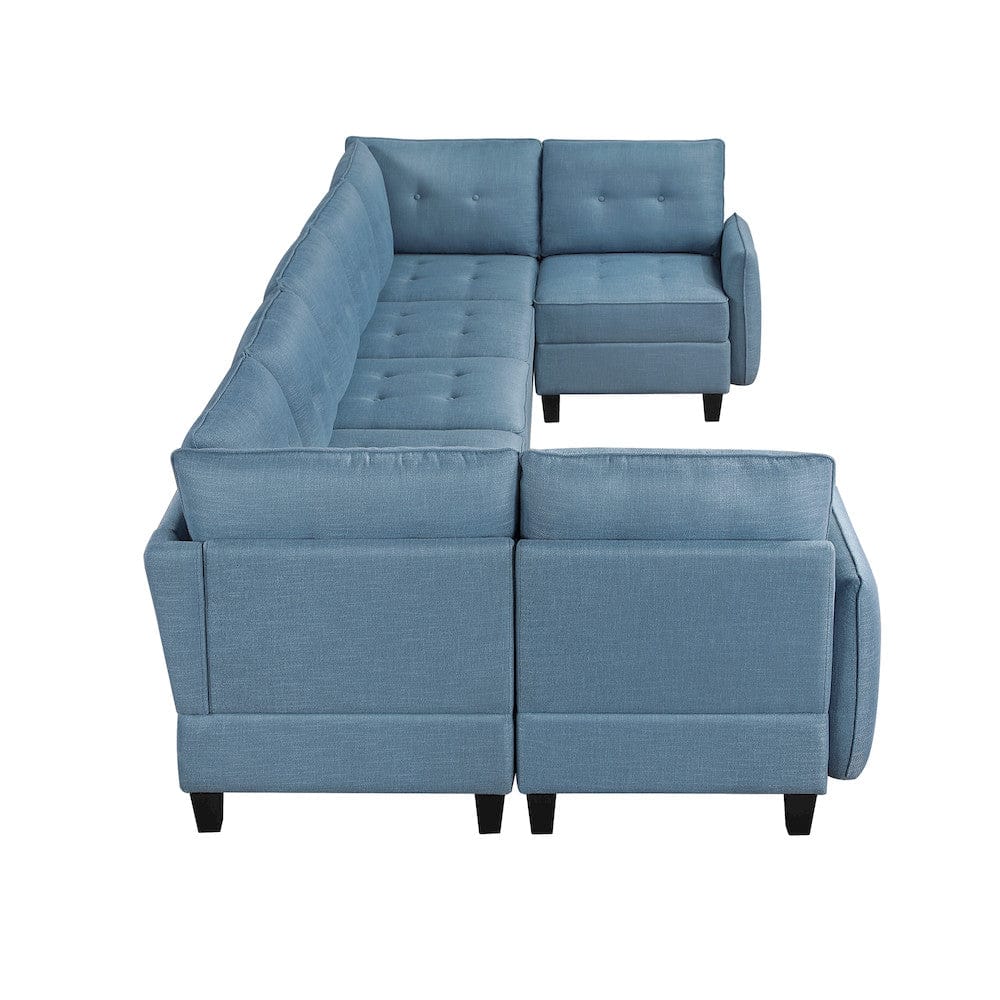 Homelegance  - Garren 7-Piece Sectional W/ Storage in Blue - 9557BUEx7SC  view 10