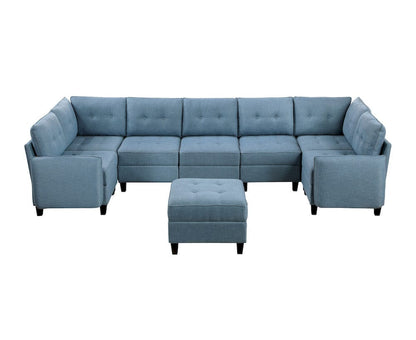 Homelegance  - Garren 8-Piece Sectional W/ Storage and Ottoman in Blue - 9557BUEx8SCOT  view 7