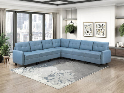 Homelegance  - Garren Corner Seat W/ Storage in Blue - 9557BUE-CR  view 10