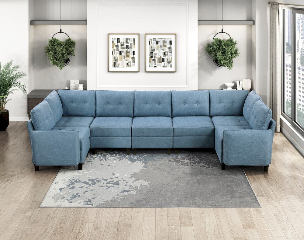 Homelegance  - Garren Corner Seat W/ Storage in Blue - 9557BUE-CR  view 11