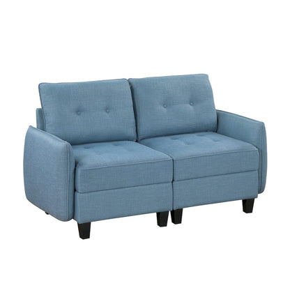Homelegance  - Garren Love Seat in Blue - 9557BUE-2x  view 1