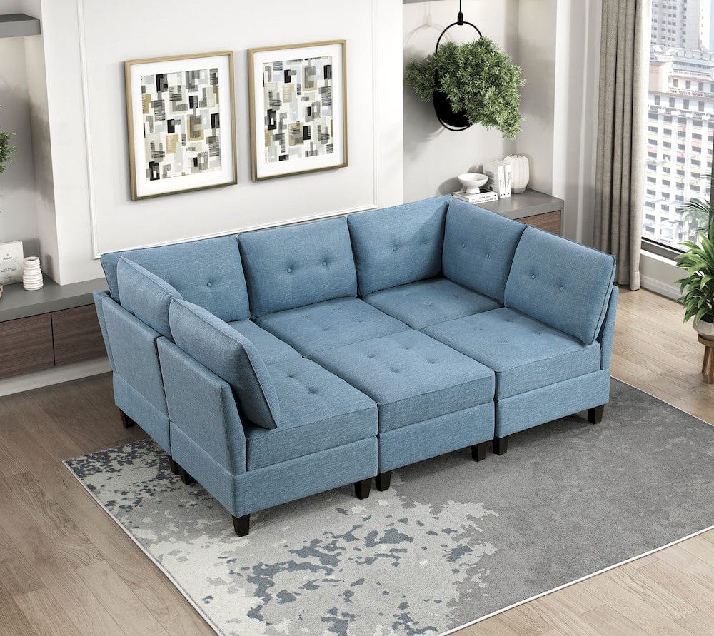 Homelegance  - Garren Ottoman W/ Storage in Blue - 9557BUE-4  view 12