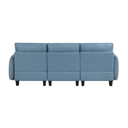 Homelegance  - Garren Sofa in Blue - 9557BUE-3x  view 6