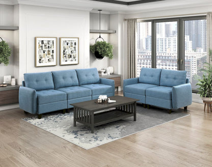 Homelegance  - Garren Sofa in Blue - 9557BUE-3x  view 12