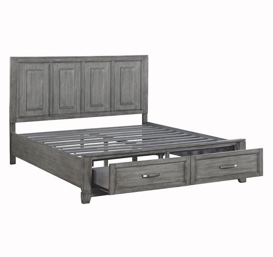 Homelegance  - Garretson Eastern King Platform Bed W/ Footboard Storage - 1450K-1EKx  view 2