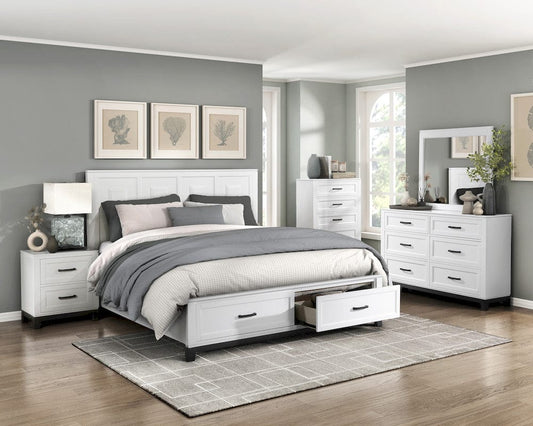 Homelegance  - Garretson Eastern King Platform Bed W/ Footboard Storage - 1450WHK-1EKx  view 2
