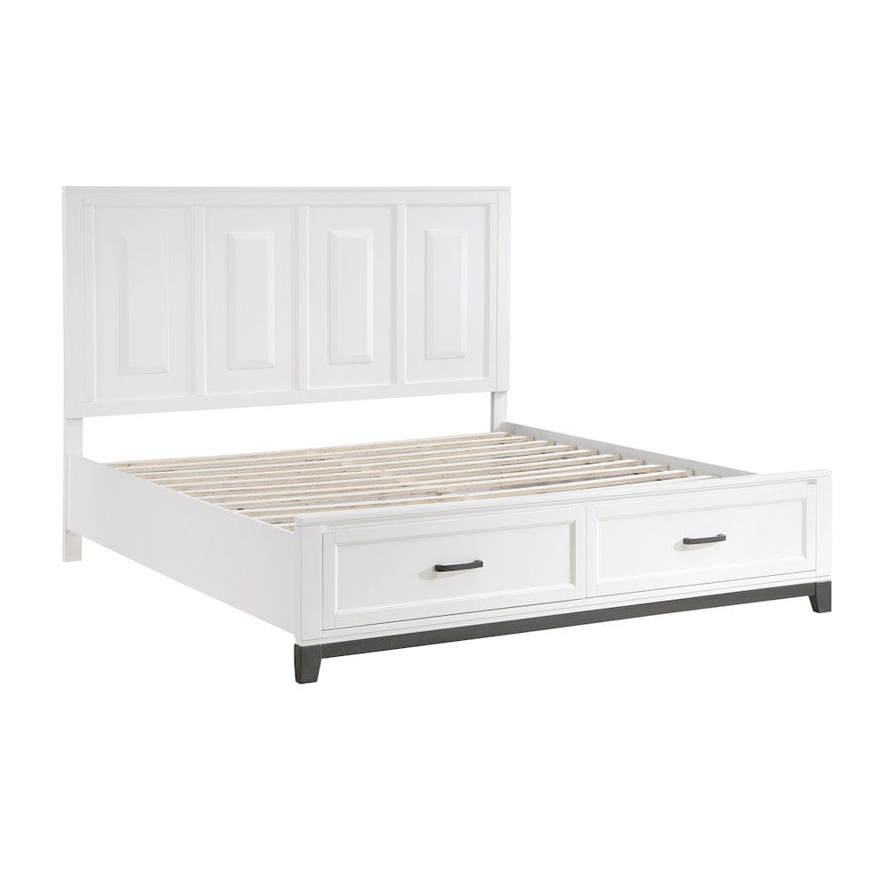 Homelegance  - Garretson Eastern King Platform Bed W/ Footboard Storage - 1450WHK-1EKx  view 6