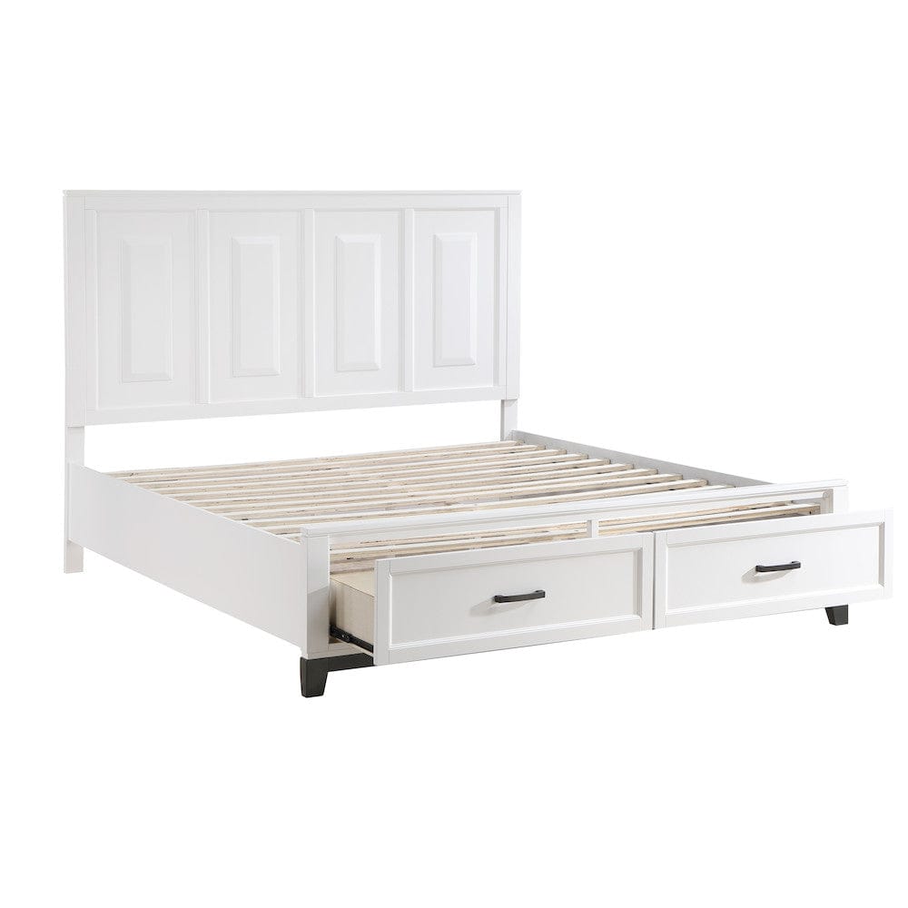 Homelegance  - Garretson Eastern King Platform Bed W/ Footboard Storage - 1450WHK-1EKx  view 8