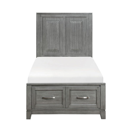 Homelegance  - Garretson Twin Platform Bed W/ Footboard Storage - 1450T-1x  view 1