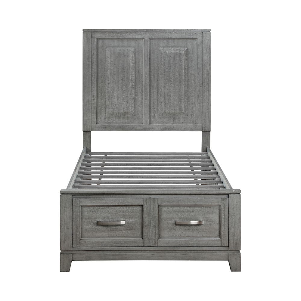 Homelegance  - Garretson Twin Platform Bed W/ Footboard Storage - 1450T-1x  view 2