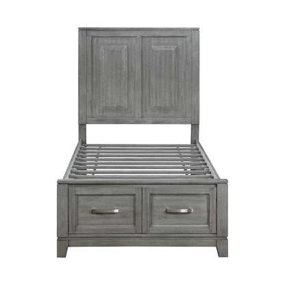 Homelegance  - Garretson Twin Platform Bed W/ Footboard Storage - 1450T-1x  view 2