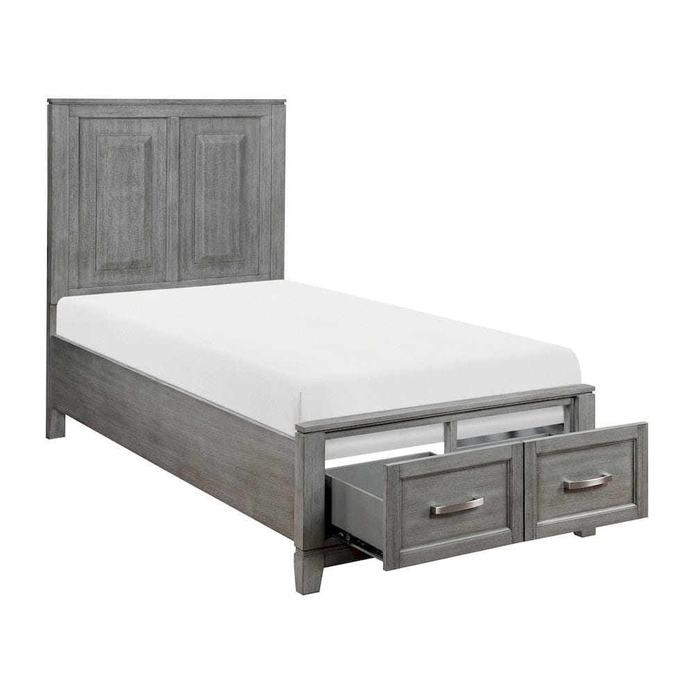 Homelegance  - Garretson Twin Platform Bed W/ Footboard Storage - 1450T-1x  view 5