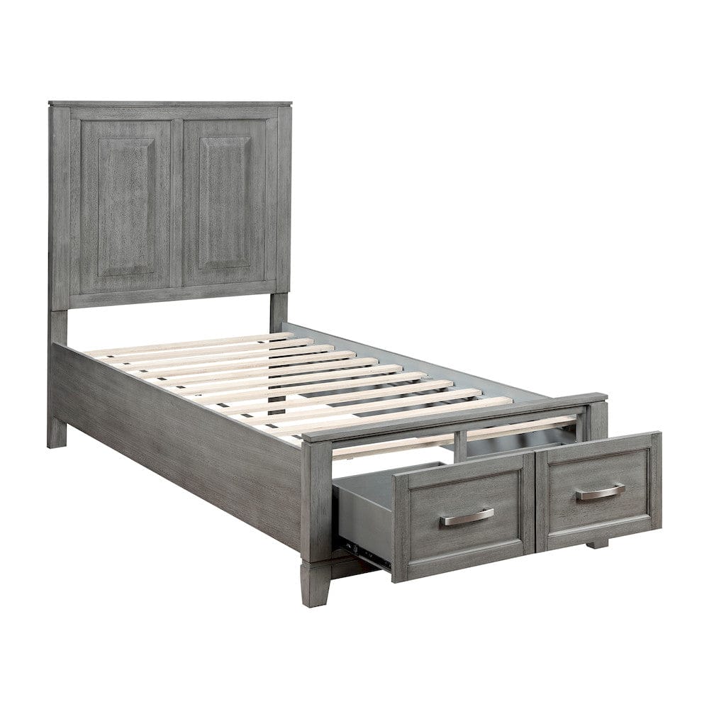 Homelegance  - Garretson Twin Platform Bed W/ Footboard Storage - 1450T-1x  view 6