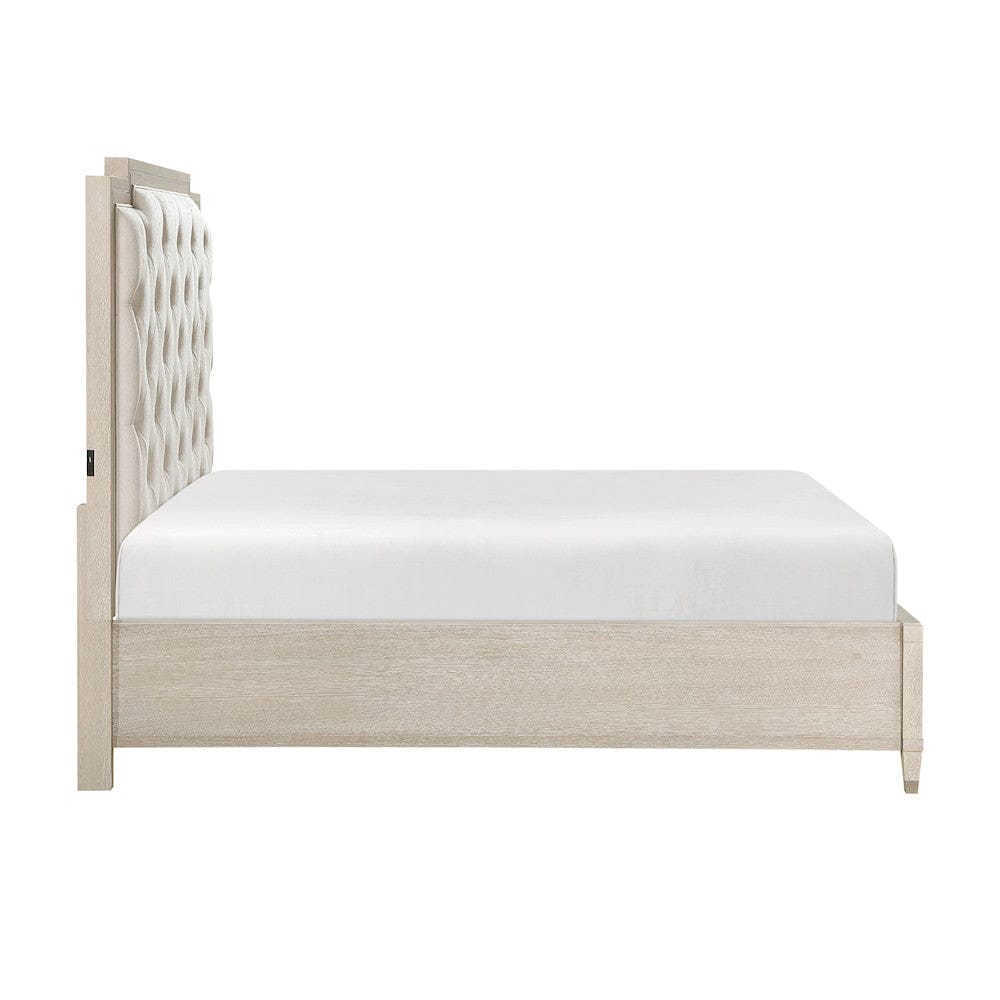 Homelegance  - Genoa California King Platform Bed W/ Footboard Storage in Ivory - 1312K-1CKx  view 10