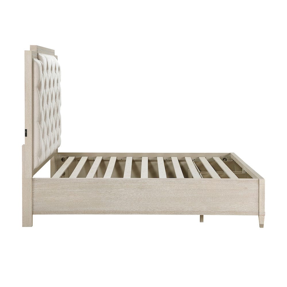 Homelegance  - Genoa California King Platform Bed W/ Footboard Storage in Ivory - 1312K-1CKx  view 11