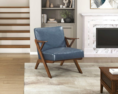 Homelegance  - Gideon Accent Chair in Blue - 1107BUE-1  view 2