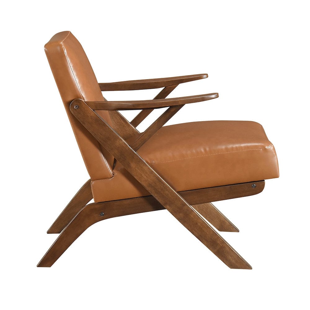 Homelegance  - Gideon Accent Chair in Brown - 1107BRW-1  view 3