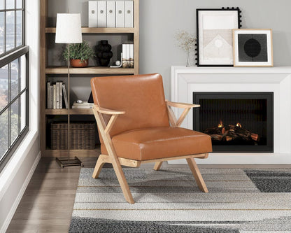 Homelegance  - Gideon Accent Chair in Brown - 1107NABRW-1  view 2