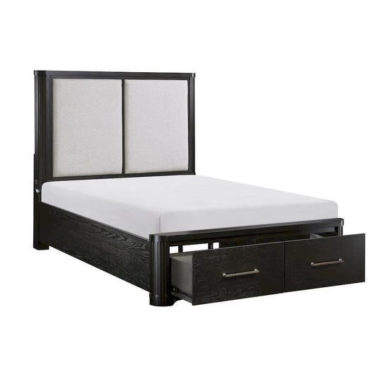 Homelegance  - Gilbert Eastern King Platform Bed W/ Footboard Storage in Light gray - 1381K-1EKx  view 1