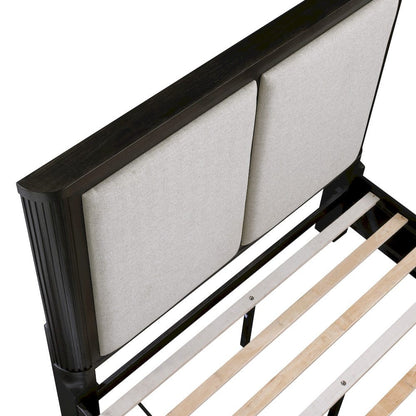 Homelegance  - Gilbert Eastern King Platform Bed W/ Footboard Storage in Light gray - 1381K-1EKx  view 7