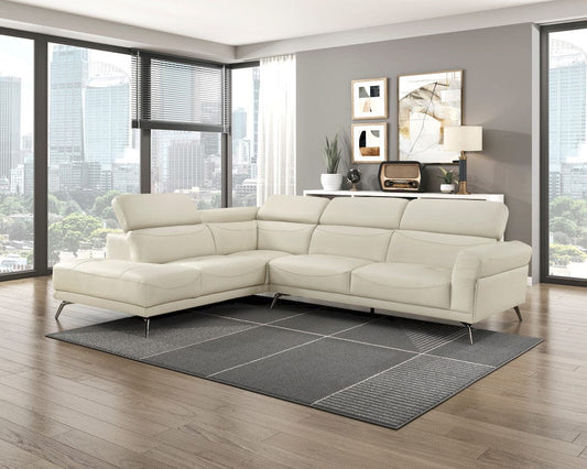 Homelegance  - Giselle 2-Piece Sectional W/ Left Side Chaise in Beige - 8456BEGx2LC2R  view 2