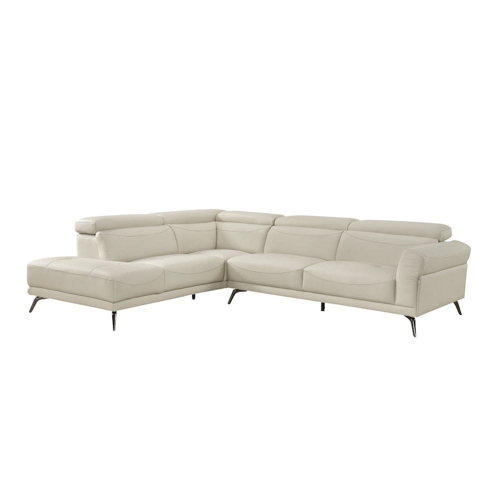 Homelegance  - Giselle 2-Piece Sectional W/ Left Side Chaise in Beige - 8456BEGx2LC2R  view 6