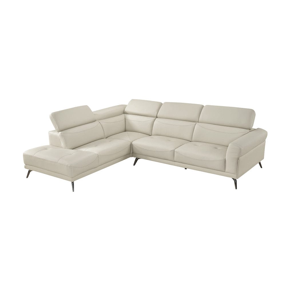 Homelegance  - Giselle 2-Piece Sectional W/ Left Side Chaise in Beige - 8456BEGx2LC2R  view 7