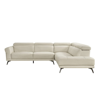 Homelegance  - Giselle 2-Piece Sectional W/ Right Side Chaise in Beige - 8456BEGx22LRC  view 2