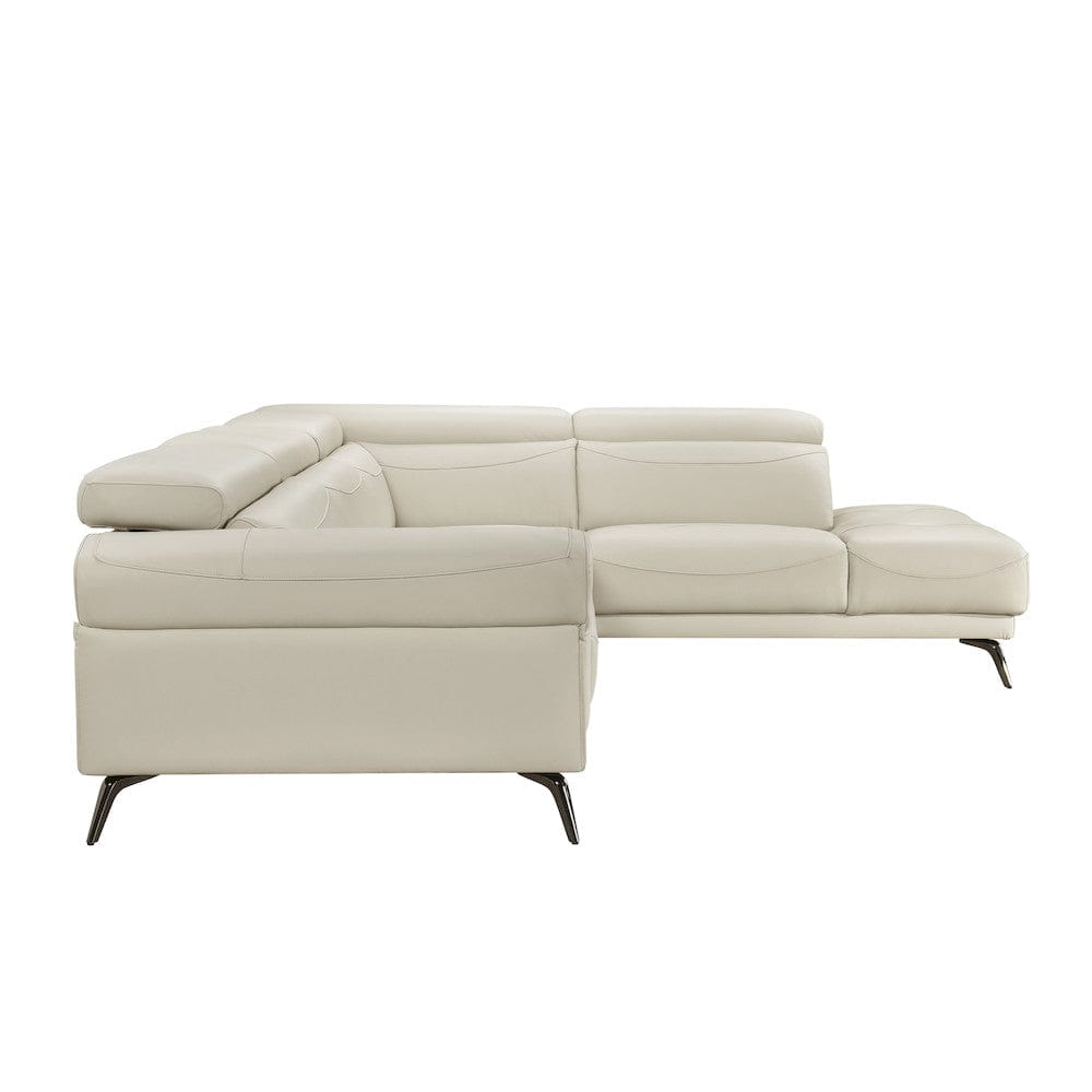Homelegance  - Giselle 2-Piece Sectional W/ Right Side Chaise in Beige - 8456BEGx22LRC  view 3