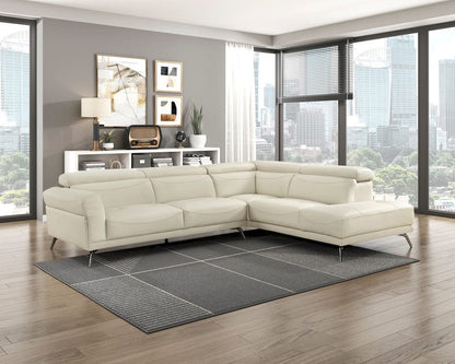 Homelegance  - Giselle 2-Piece Sectional W/ Right Side Chaise in Beige - 8456BEGx22LRC  view 6