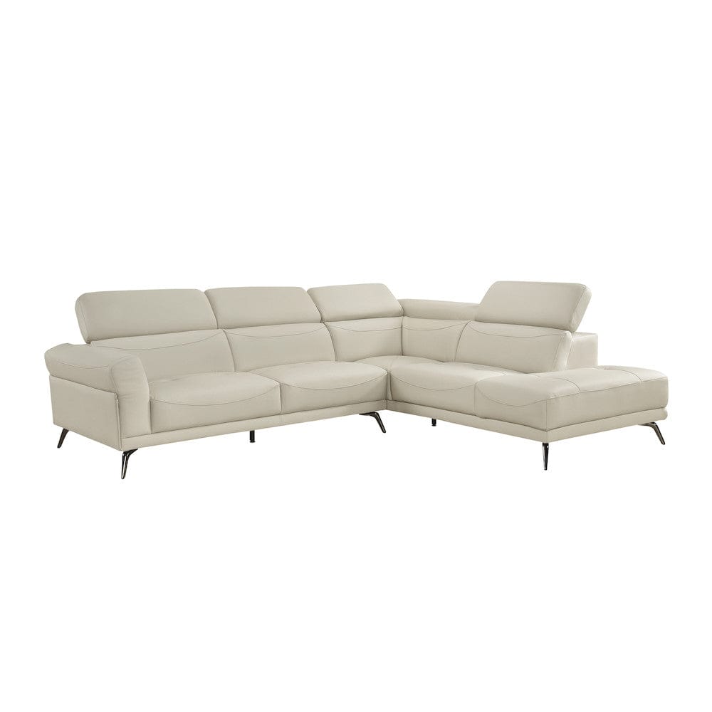 Homelegance  - Giselle 2-Piece Sectional W/ Right Side Chaise in Beige - 8456BEGx22LRC  view 7