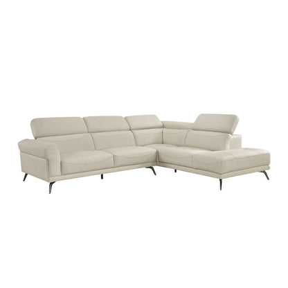 Homelegance  - Giselle 2-Piece Sectional W/ Right Side Chaise in Beige - 8456BEGx22LRC  view 7