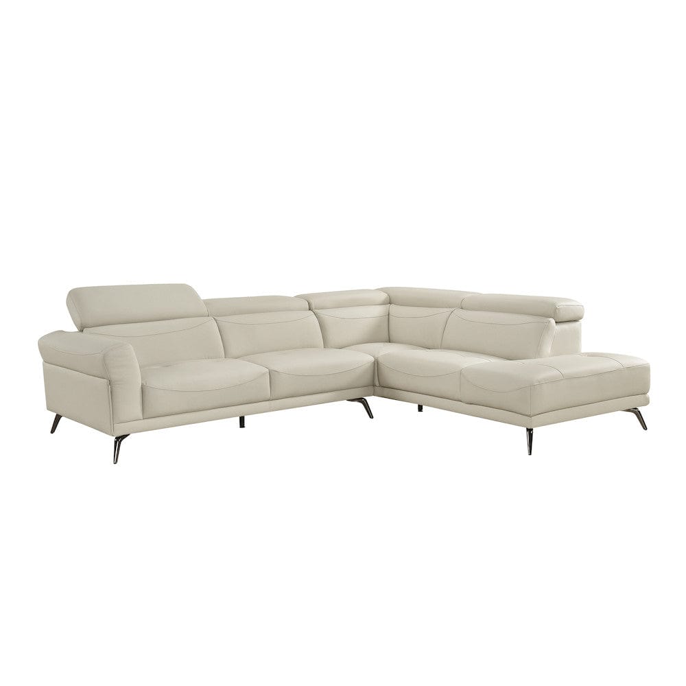 Homelegance  - Giselle 2-Piece Sectional W/ Right Side Chaise in Beige - 8456BEGx22LRC  view 8