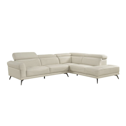 Homelegance  - Giselle 2-Piece Sectional W/ Right Side Chaise in Beige - 8456BEGx22LRC  view 8