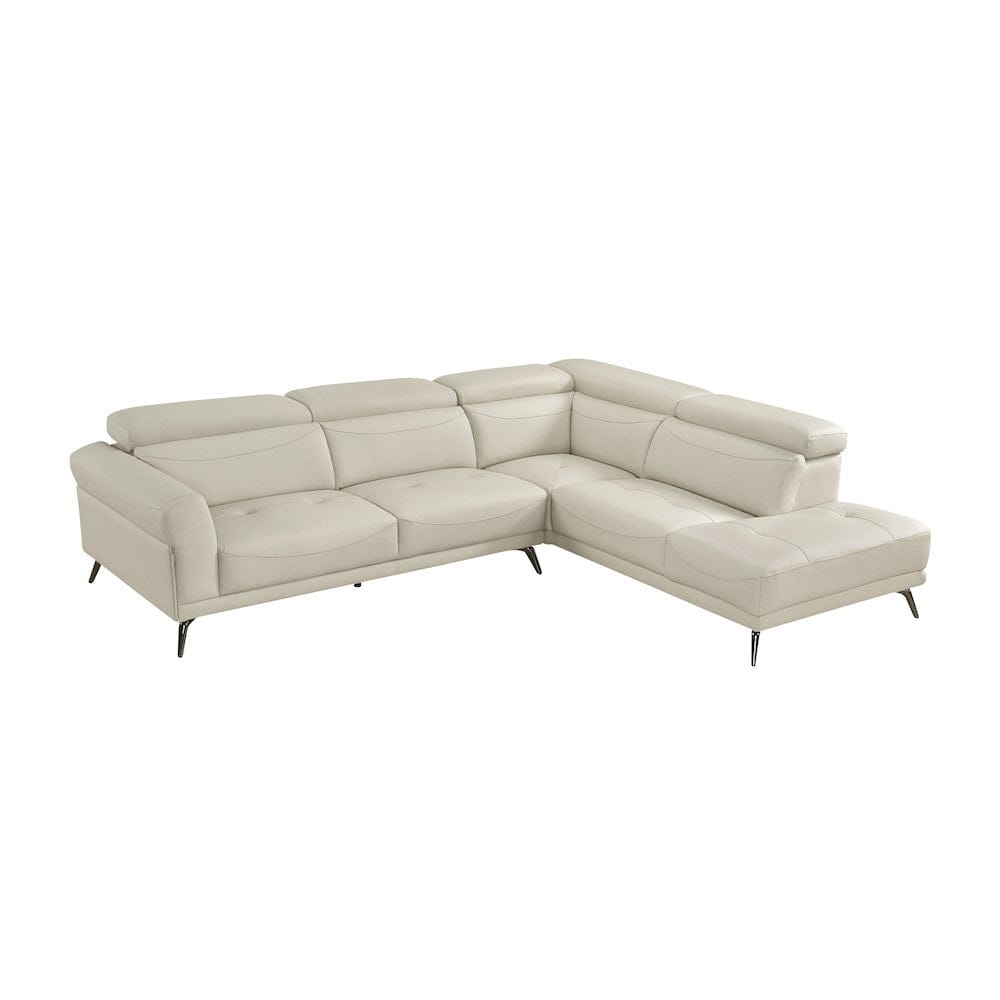 Homelegance  - Giselle 2-Piece Sectional W/ Right Side Chaise in Beige - 8456BEGx22LRC  view 11