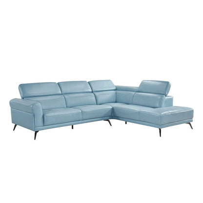 Homelegance  - Giselle 2-Piece Sectional W/ Right Side Chaise in Blue - 8456BUEx22LRC  view 1