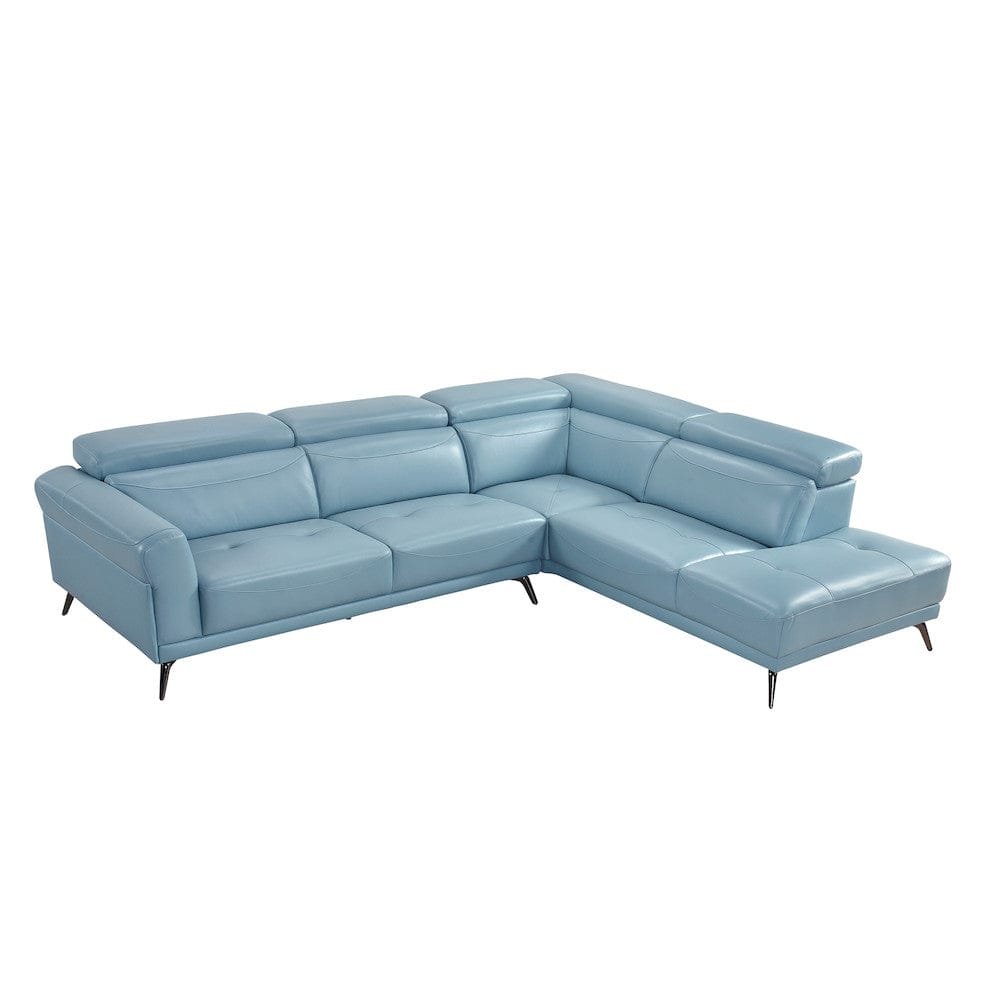Homelegance  - Giselle 2-Piece Sectional W/ Right Side Chaise in Blue - 8456BUEx22LRC  view 5